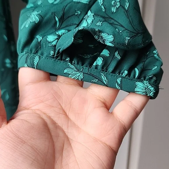 Forest Lily Ruffle Floral Pattern Dress - Picture 3 of 10